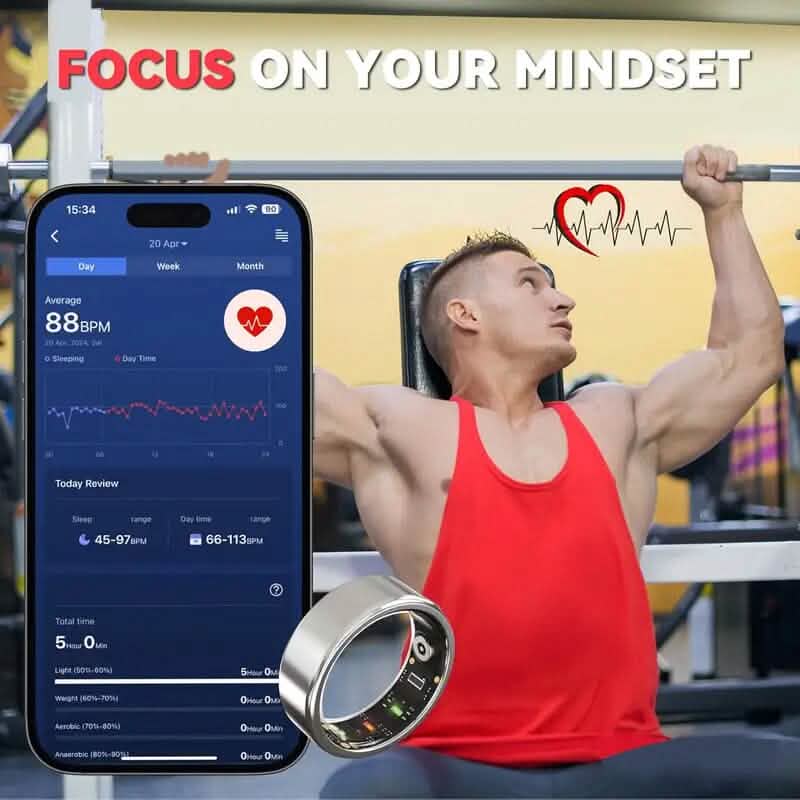 Smart Ring Fitness Assistant – Health & Activity Tracking Wearable