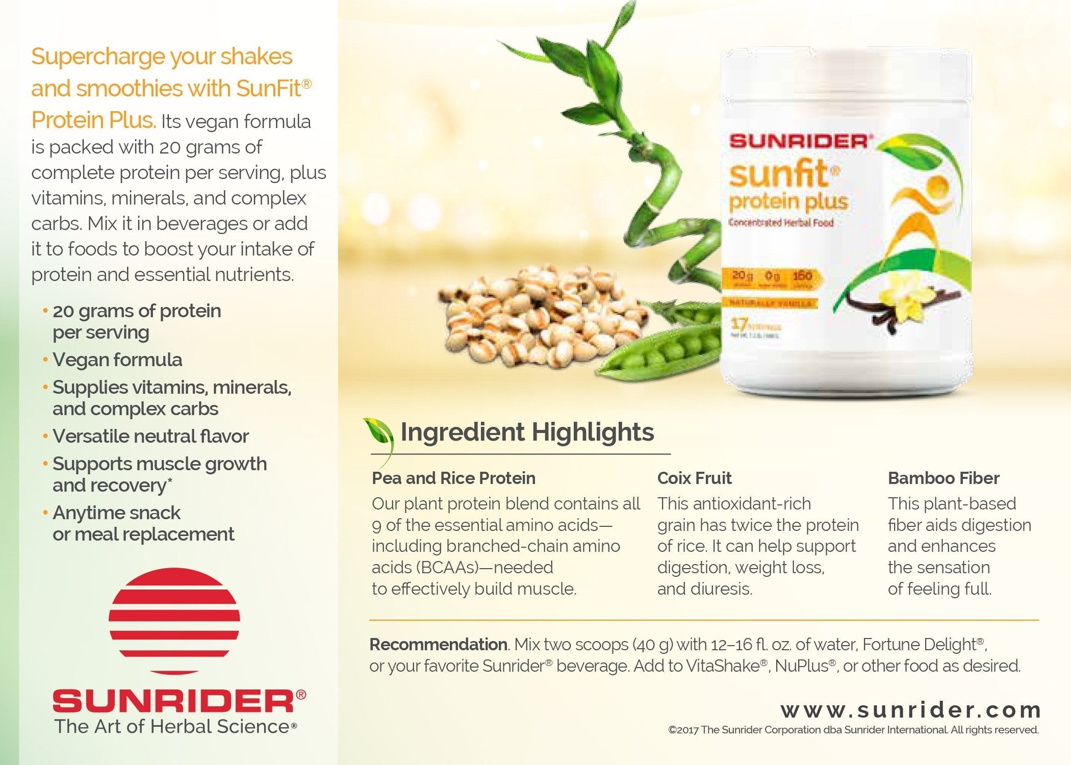 Protein Plus – Sunrider Unique Protein Powder
